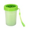 Pet Dog cat Paw Cleaner Cup Outdoor portable Soft Silicone Combs Quickly Wash Foot Cleaning Bucket Pet Foot Wash Tools - Light Green - S