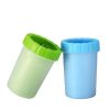 Pet Dog cat Paw Cleaner Cup Outdoor portable Soft Silicone Combs Quickly Wash Foot Cleaning Bucket Pet Foot Wash Tools - Light Green - S