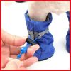 Anti-slip Pet Dog shoes Waterproof boots shoes puppy cat socks boots dog shoes - Red - 2