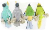 Pet Squeaky Toy Dog Toys, Bite Resistant Plush Parrot Shaped Dog Rope Toys, Chew Toy with Sound - Green