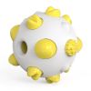 Pet Dog Toy Interactive Chew Toy Non Toxic Bite Resistant Rubber Ball - Yellow