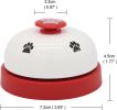 Pet Training Bell Clicker with Non Skid Base, Pet Potty Training Clock, Communication Tool Cat Interactive Device - red