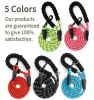 Strong Dog Leash with Zipper Pouch;  Comfortable Padded Handle and Highly Reflective Threads Dog Leashes for Small Medium and Large Dogs - Red