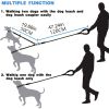 Dual Dog Leash; Tangle Free With Reflective Stitching; 2 Dog Leashes With Heavy Duty Metal Clip - Red - one-size