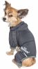 Dog Helios 'Namastail' Lightweight 4-Way Stretch Breathable Full Bodied Performance Yoga Dog Hoodie Tracksuit - Black - X-Small