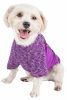 Pet Life Active 'Warf Speed' Heathered Ultra-Stretch Sporty Performance Dog T-Shirt - Purple - Large