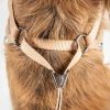 Pet Life Luxe 'Furracious' 2-In-1 Mesh Reversed Adjustable Dog Harness-Leash W/ Removable Fur Collar - Khaki - Medium