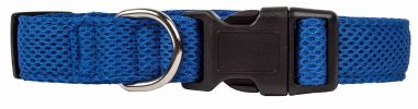 Pet Life 'Aero Mesh' 360 Degree Dual Sided Comfortable And Breathable Adjustable Mesh Dog Collar - Blue - Small