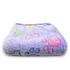 Soft and Fluffy High Quality Pet Blanket Cute Cartoon Pattern Pet Mat Warm and Comfortable Blanket for Cat and Dogs Pet Supplies - Purple bones - midd