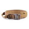 Pet Collar For Dog & Cat; Adjustable Nylon Outdoor Dog Collars For Medium Large Dogs; Dog Collar - Khaki - L