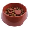 Pet Supplies Dogs Cats Cute Anti-choke Bowl Slow Food Bowl Thickened Plastic Bowl Pet Single Bowl Obesity Prevention Puzzle Bowl - Pink