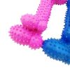 Hot Sale Pet Dog Chew Toys Rubber molar Bone Toy Aggressive Chewers Dog Toothbrush Doggy Puppy Dental Care Pet Accessories - Pink