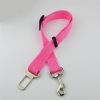 Pet Dog Cat Car Seat Belt For Accessories Goods Animals Adjustable Harness Lead Leash Small Medium Travel Clip French Bulldog - Pink