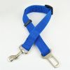 Pet Dog Cat Car Seat Belt For Accessories Goods Animals Adjustable Harness Lead Leash Small Medium Travel Clip French Bulldog - Blue