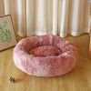 Soft Dog Bed Cat Beds Cat Sleeping Plush Mat Cushion Kitten Nest Sofa Kennel For Puppy Colorful Fluffy Warm Comfortable Pet Bed - pink - 40cm