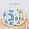 New Dog Food Slow Feeding Disc Anti-choking Round Feeder Plastic Interactive Puzzle Toy - blue