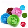 Pet Supplies Dogs Cats Cute Anti-choke Bowl Slow Food Bowl Thickened Plastic Bowl Pet Single Bowl Obesity Prevention Puzzle Bowl - Pink